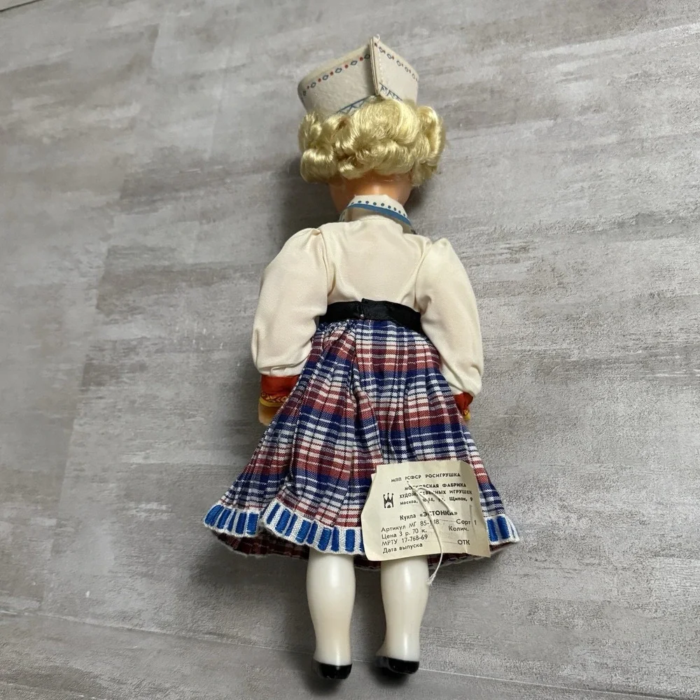 Vintage NEW Russian USSR Soviet Moscow‎ Toy Co. Estonian 1960s -70s Doll